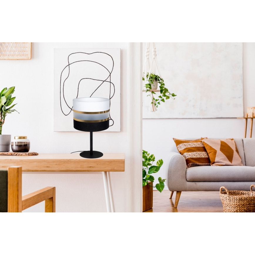 Candeeiro de mesa CORAL 1xE27/60W/230V preto