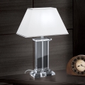 Candeeiro de mesa de cristal VERONIQUE 1xE27/60W/230V branco/transparente