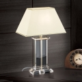 Candeeiro de mesa de cristal VERONIQUE 1xE27/60W/230V creme/transparente