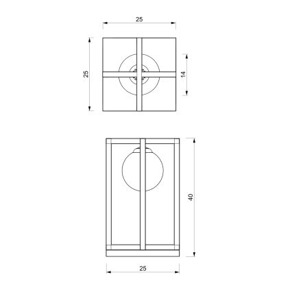 Candeeiro de mesa DIEGO 1xE14/40W/230V preto