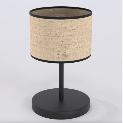 Candeeiro de mesa ECO 1xE27/15W/230V bege/rattan