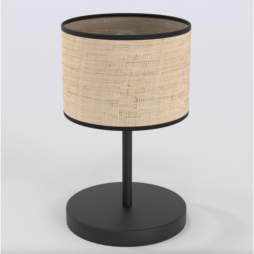 Candeeiro de mesa ECO 1xE27/15W/230V bege/rattan