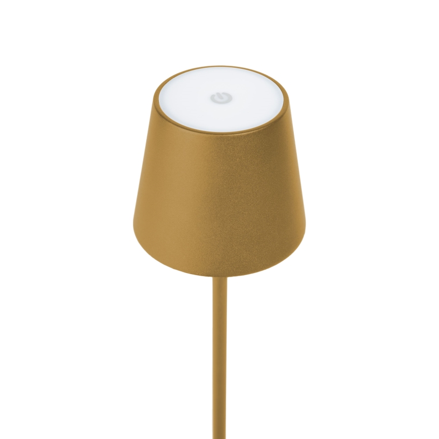 Candeeiro de mesa LED para exterior LED/4W/4000 mAh 3000/4000/5500K IP44 dourado