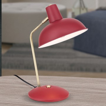 Candeeiro de mesa FEDRA 1xE14/40W/230V vermelho/latão