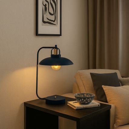 Candeeiro de mesa FELIX 1xE27/60W/230V azul