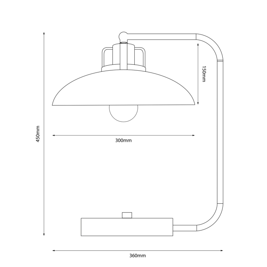 Candeeiro de mesa FELIX 1xE27/60W/230V azul
