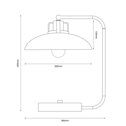 Candeeiro de mesa FELIX 1xE27/60W/230V verde