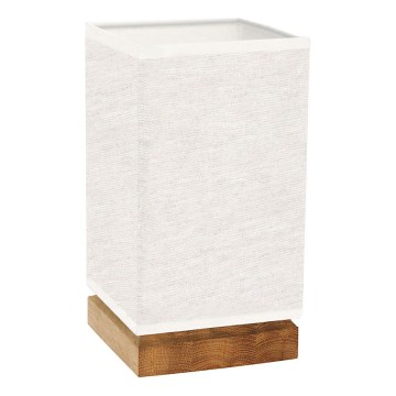 Candeeiro de mesa FIRE 1xE27/25W/230V carvalho/bege carvalho