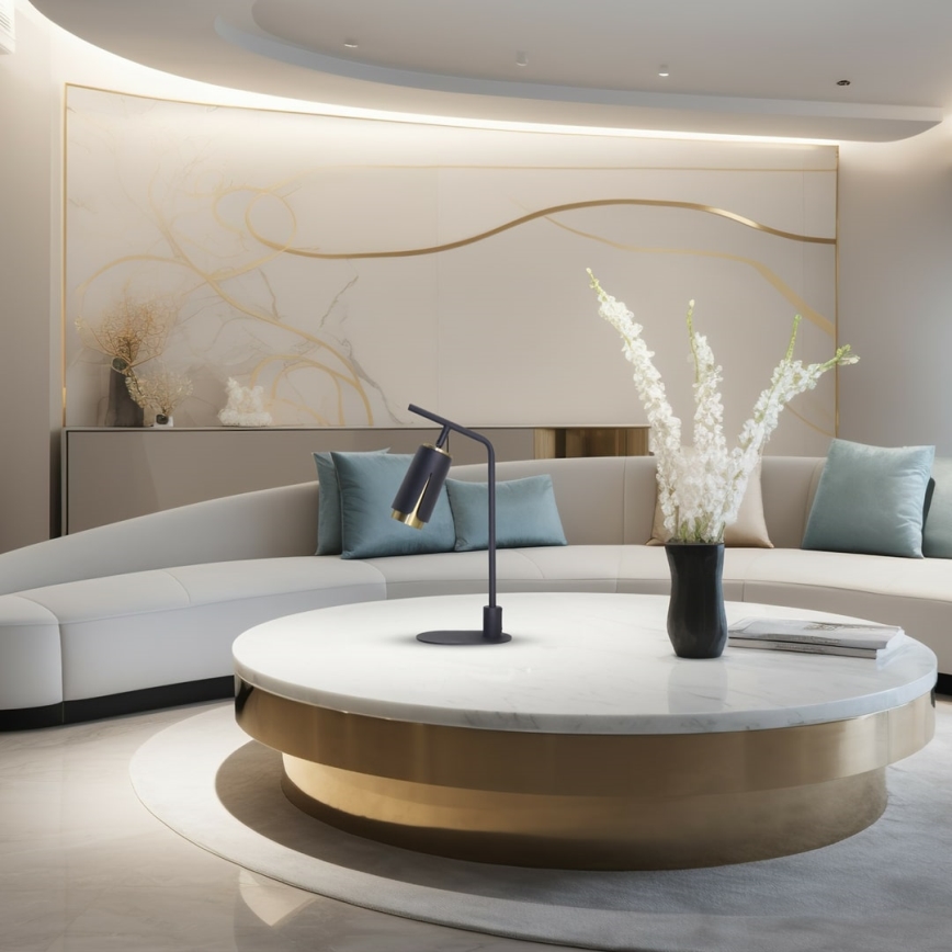 Candeeiro de mesa FLOR 1xGU10/8W/230V preto