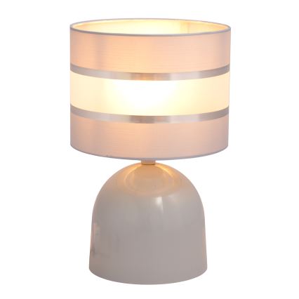 Candeeiro de mesa HELEN 1xE27/15W/230V cinzento/prateado