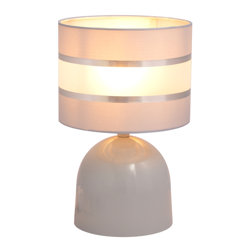 Candeeiro de mesa HELEN 1xE27/15W/230V cinzento/prateado