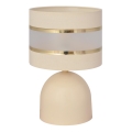 Candeeiro de mesa HELEN 1xE27/15W/230V creme/dourado