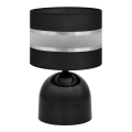 Candeeiro de mesa HELEN 1xE27/15W/230V preto/prateado