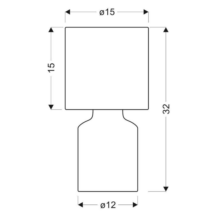 Candeeiro de mesa INER 1xE14/40W/230V cinzento