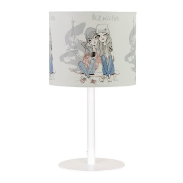 Candeeiro de mesa infantil GIRLS VIBES, 1xE27/60W/230V, diâmetro 18 cm, Paris