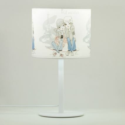 Candeeiro de mesa infantil GIRLS VIBES, 1xE27/60W/230V, diâmetro 18 cm, Paris