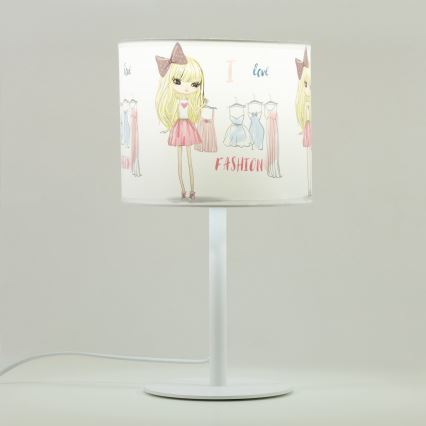 Candeeiro de mesa infantil GIRLS VIBES 1xE27/60W/230V Ø 18 cm Adoro moda