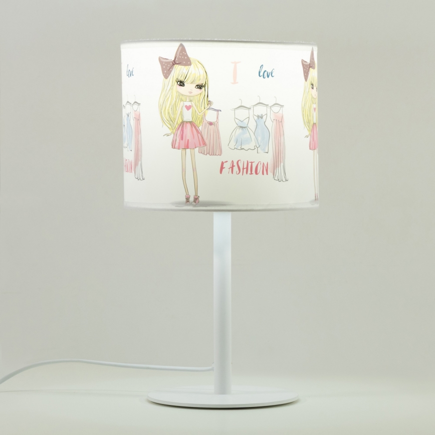 Candeeiro de mesa infantil GIRLS VIBES 1xE27/60W/230V Ø 18 cm Adoro moda