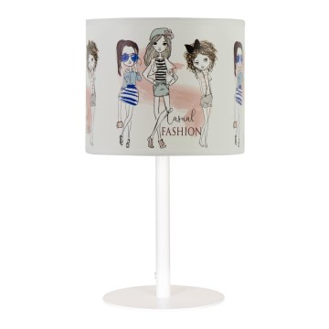 Candeeiro de mesa infantil GIRLS VIBES 1xE27/60W/230V Ø 18 cm para raparigas