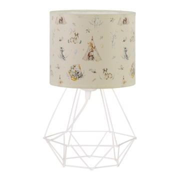 Candeeiro de mesa infantil KIDS ROOM, 1x E27/60W/230V, Ø 18 cm, com motivos de animais