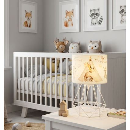 Candeeiro de mesa infantil KIDS ROOM 1xE27/60W/230V Ø 18 cm Animais