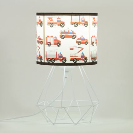 Candeeiro de mesa infantil KIDS ROOM 1xE27/60W/230V Ø 18 cm bombeiros