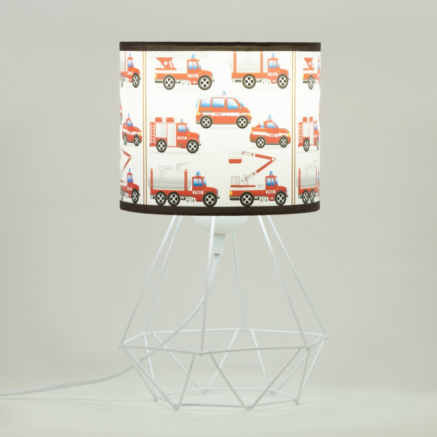 Candeeiro de mesa infantil KIDS ROOM 1xE27/60W/230V Ø 18 cm bombeiros
