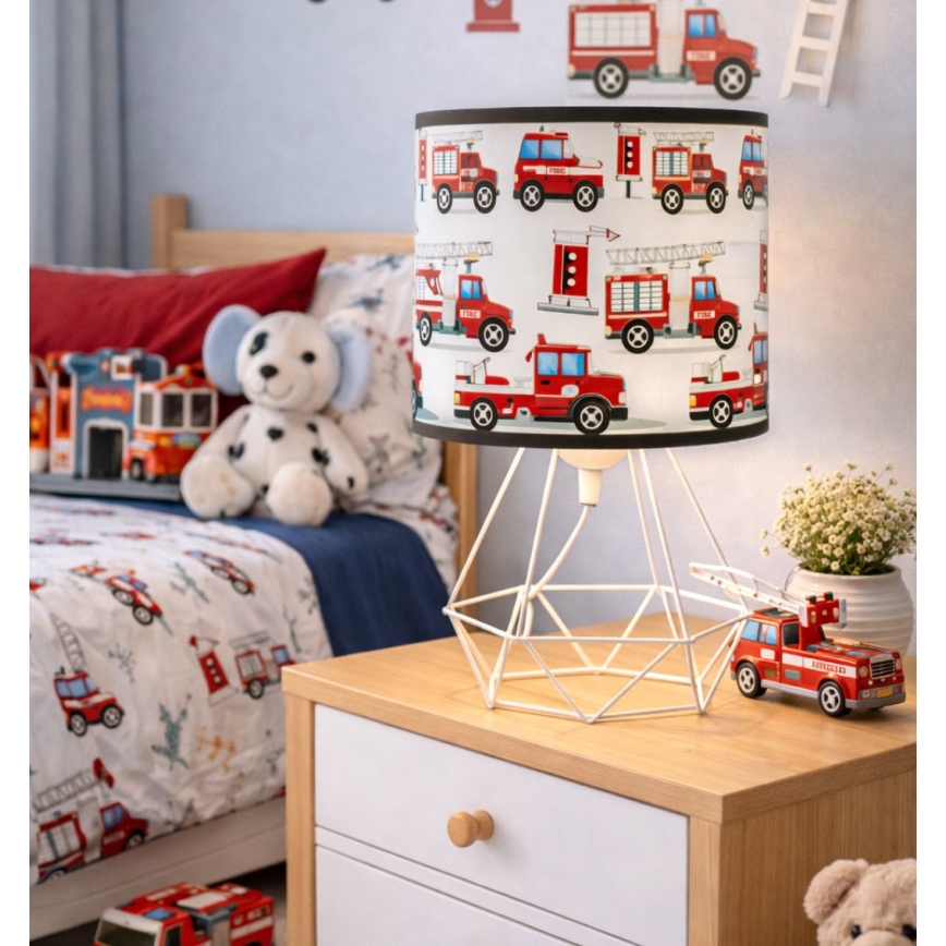 Candeeiro de mesa infantil KIDS ROOM 1xE27/60W/230V Ø 18 cm bombeiros