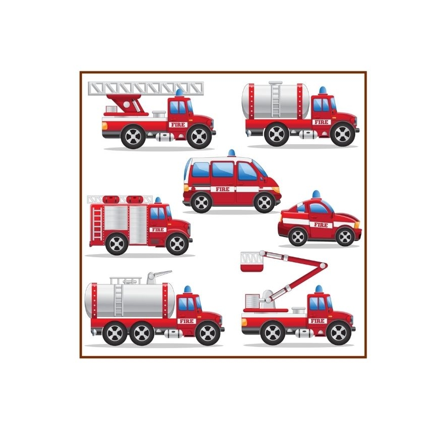 Candeeiro de mesa infantil KIDS ROOM 1xE27/60W/230V Ø 18 cm bombeiros
