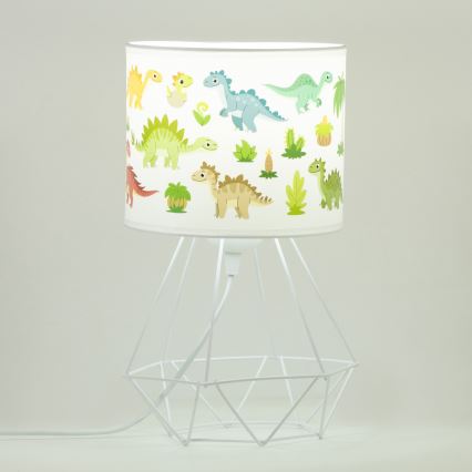 Candeeiro de mesa infantil KIDS ROOM 1xE27/60W/230V Ø 18 cm dinossauro