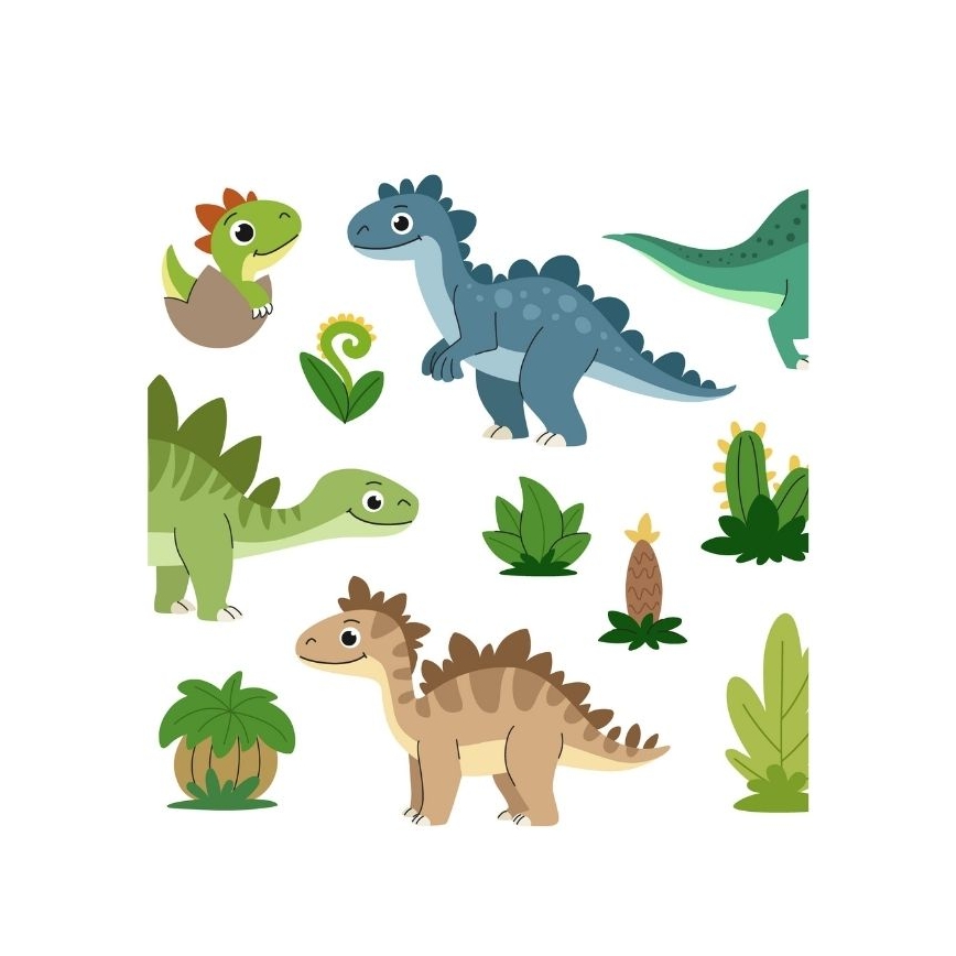 Candeeiro de mesa infantil KIDS ROOM 1xE27/60W/230V Ø 18 cm dinossauro