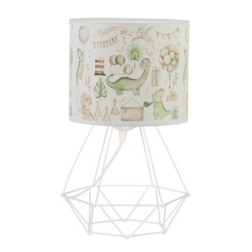Candeeiro de mesa infantil KIDS ROOM 1xE27/60W/230V Ø 18 cm dinossauro
