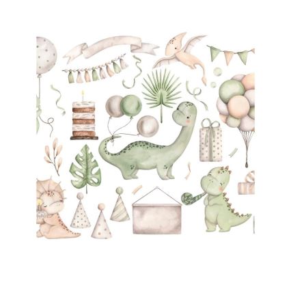 Candeeiro de mesa infantil KIDS ROOM 1xE27/60W/230V Ø 18 cm dinossauro