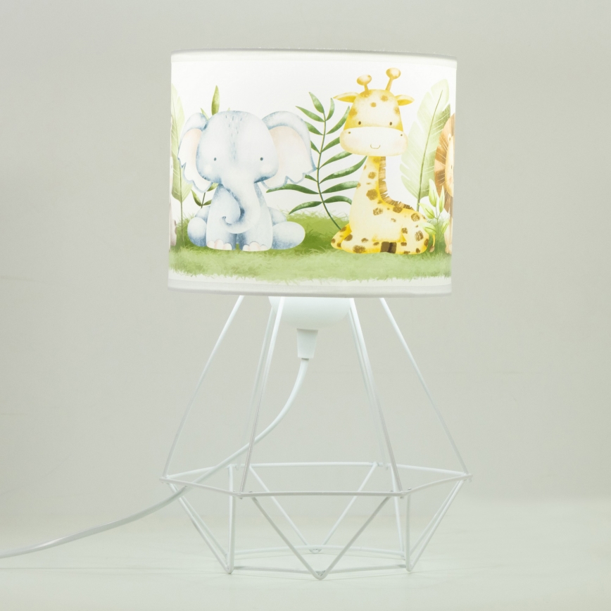Candeeiro de mesa infantil KIDS ROOM 1xE27/60W/230V Ø 18 cm – Selva