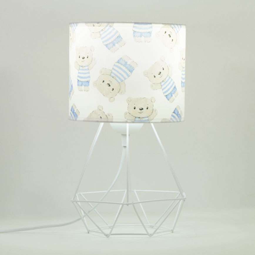 Candeeiro de mesa infantil KIDS ROOM 1xE27/60W/230V Ø 18 cm ursinho