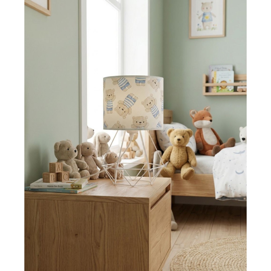 Candeeiro de mesa infantil KIDS ROOM 1xE27/60W/230V Ø 18 cm ursinho
