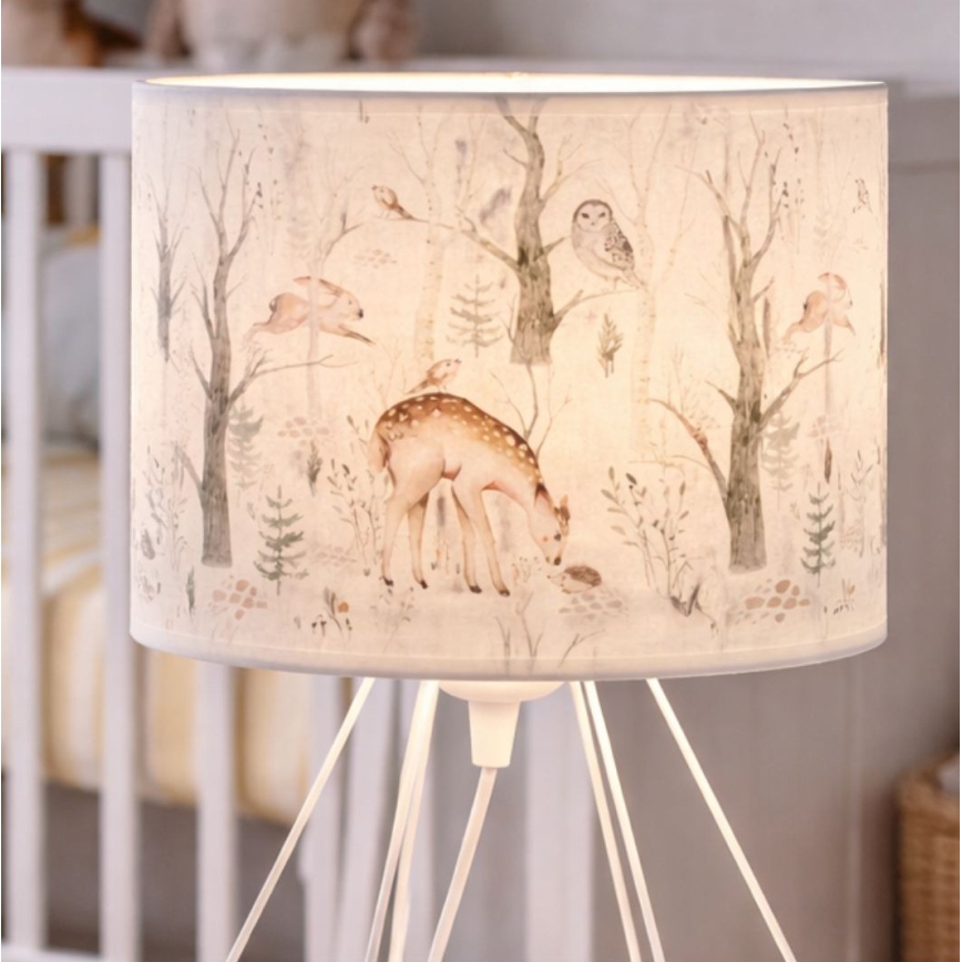 Candeeiro de mesa infantil KIDS ROOM 1xE27/60W/230V Ø 18 cm — motivos de animais