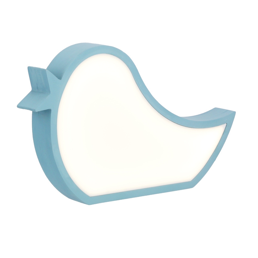 Candeeiro de mesa infantil LED BIRD LED/12W/230V azul