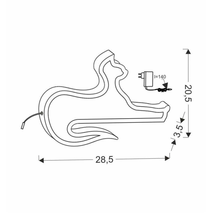 Candeeiro de Mesa Infantil LED CAT 13W/230V rosa