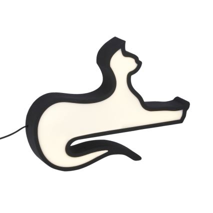 Candeeiro de mesa infantil LED CAT LED/13W/230V preto