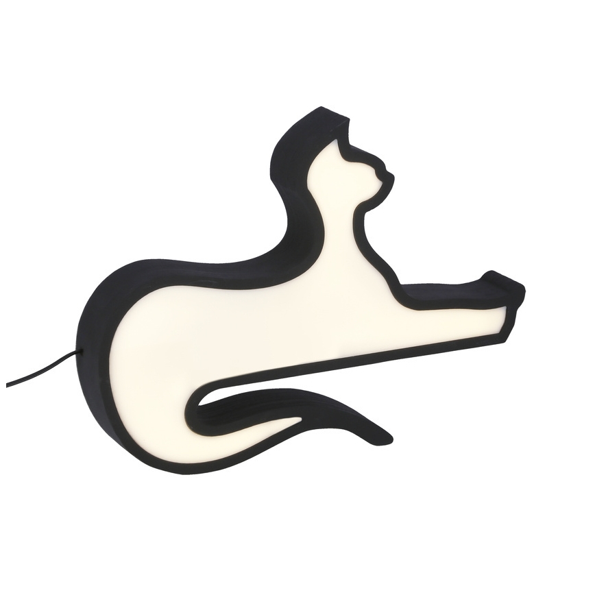 Candeeiro de mesa infantil LED CAT LED/13W/230V preto