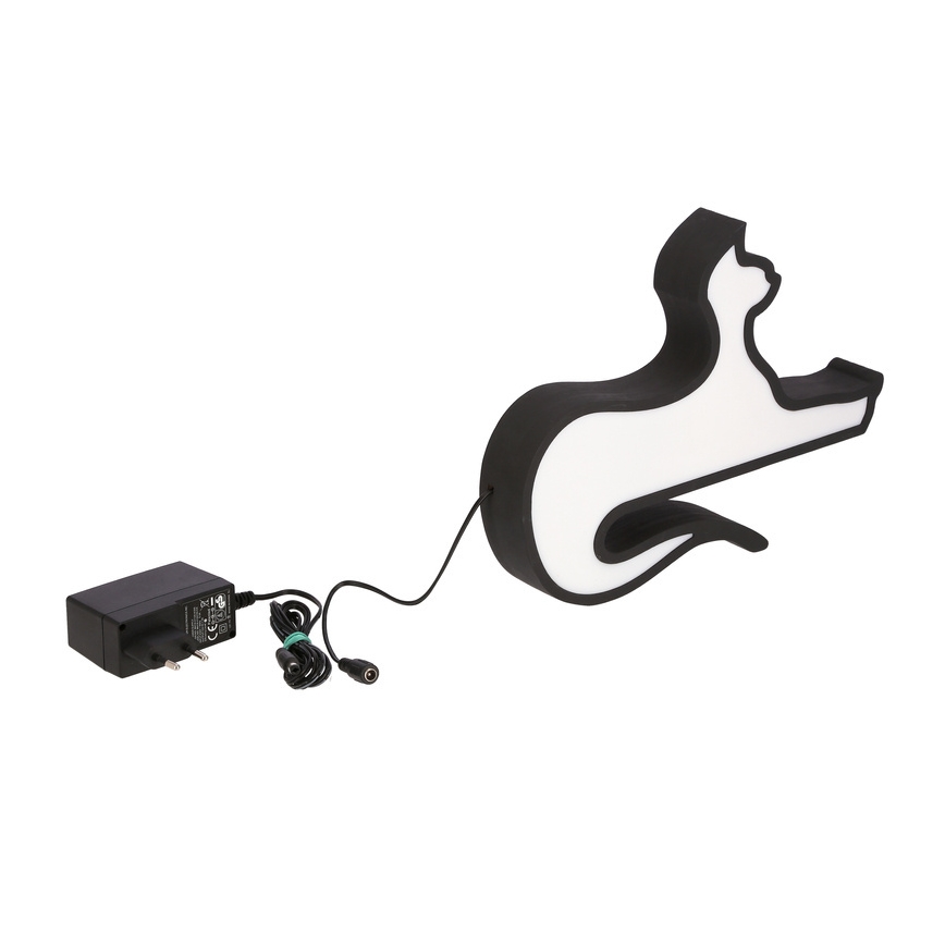 Candeeiro de mesa infantil LED CAT LED/13W/230V preto
