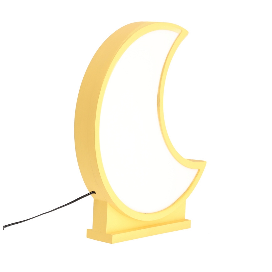 Candeeiro de Mesa Infantil LED MOON LED/12W/230V amarelo