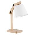 Candeeiro de mesa JOGA 1xE27/15W/230V faia