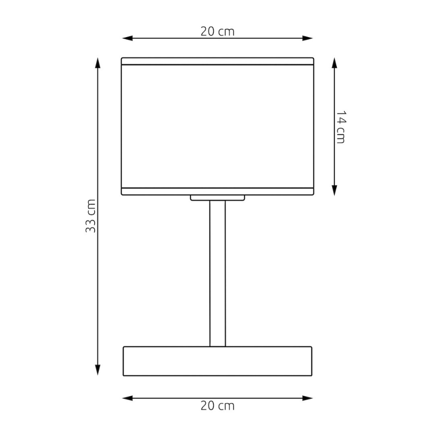 Candeeiro de mesa KARBON 1xE27/15W/230V preto/castanho