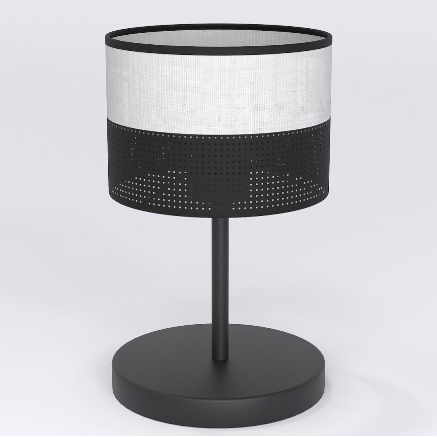 Candeeiro de mesa KARBON 1xE27/15W/230V preto/cinzento