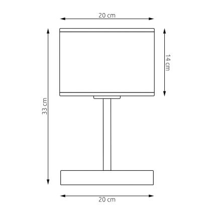 Candeeiro de mesa KARBON 1xE27/15W/230V preto/cinzento