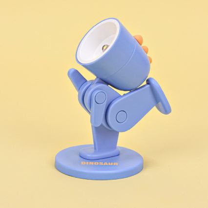Candeeiro de mesa LED/0,06W/3xLR41 dinossauro azul