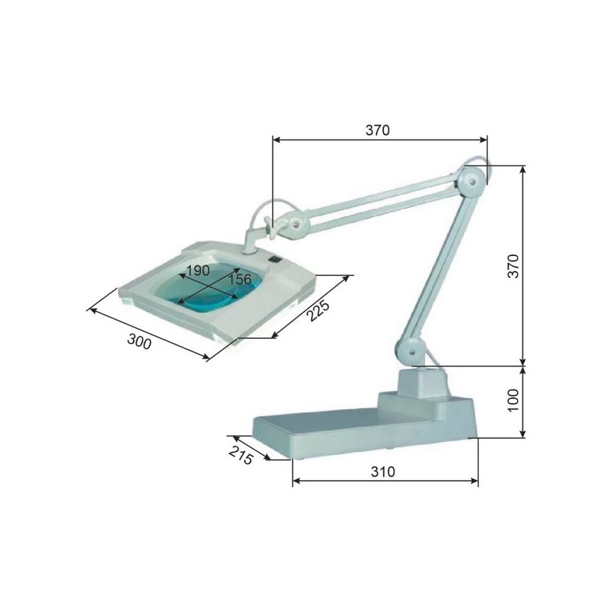 Candeeiro de mesa LED com lupa LED/12/230V