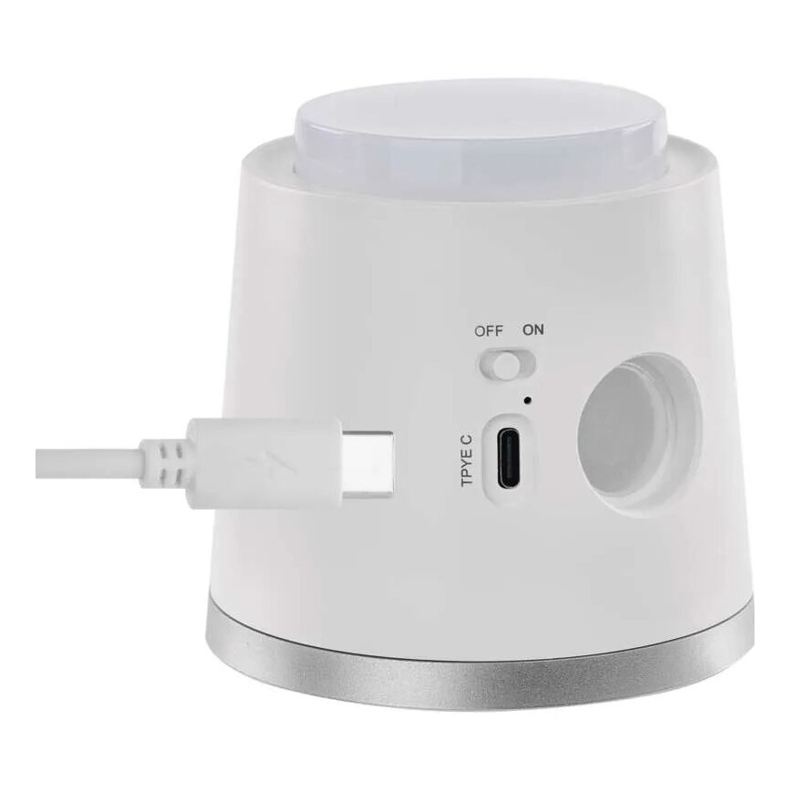 Candeeiro de mesa LED com regulação 4em1 LED/6W/3,7V 3000K/4000K/6500K 1500mAh branco